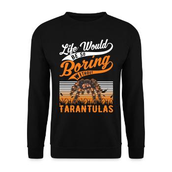 Tarantula Gift Spider Tarantula - Unisex Sweatshirt - black - Front - Alina (178cm) & Michal (187cm)