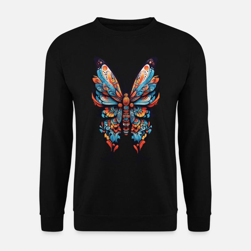 Mandala Magic Spiritual Butterfly - Unisex Sweatshirt - black