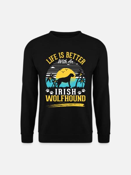 Irischer Wolfshund Irish Wolfhound - Sweat-shirt Unisexe - noir