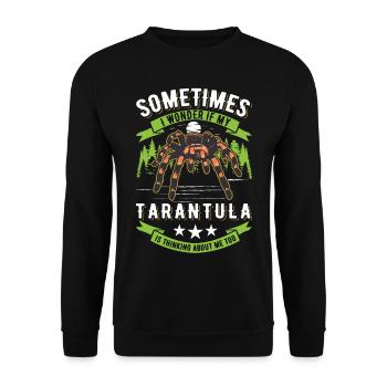Tarantula Spider Tarantula - Unisex Sweatshirt - black - Front - Alina (178cm) & Michal (187cm)