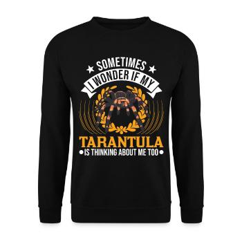 Tarantula Spider Tarantula - Unisex Sweatshirt - black - Front - Alina (178cm) & Michal (187cm)