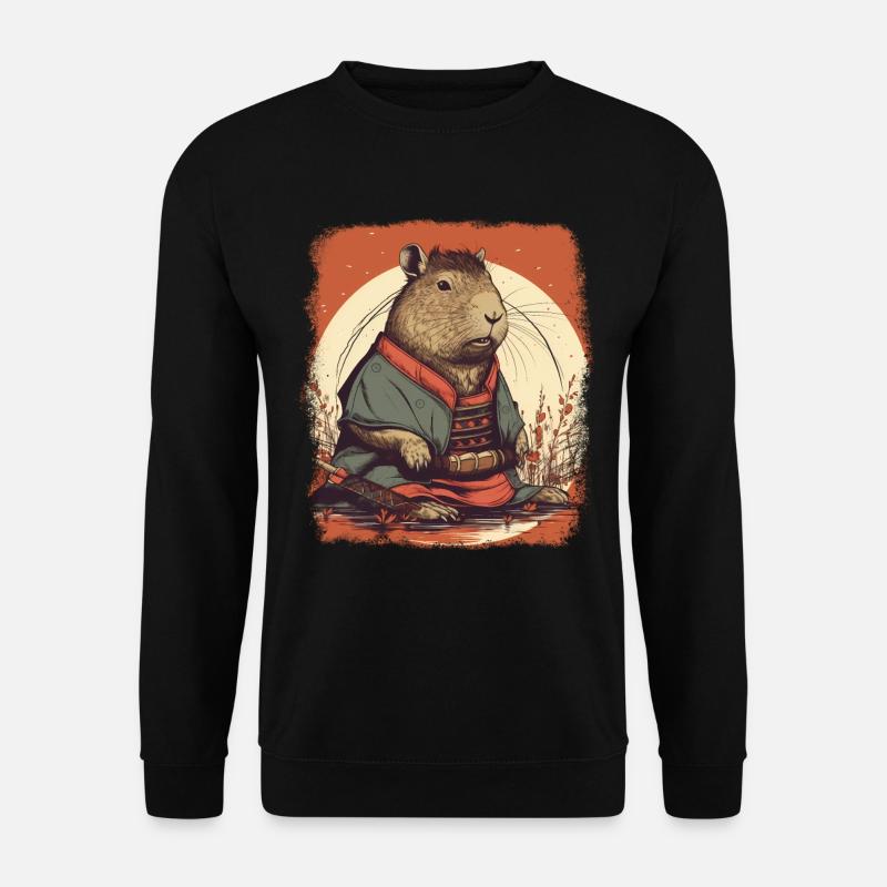 Capybara Samouraï Wasserschwein - Sweat-shirt Unisexe - noir