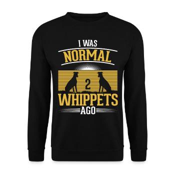 Whippet Dog Greyhound Sighthound - Unisex Sweatshirt - black - Front - Alina (178cm) & Michal (187cm)