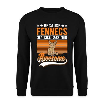 Parce que les Fennecs sont des Fennek impressionnants - Sweat-shirt Unisexe - noir - Devant - Alina (178cm) & Michal (187cm)