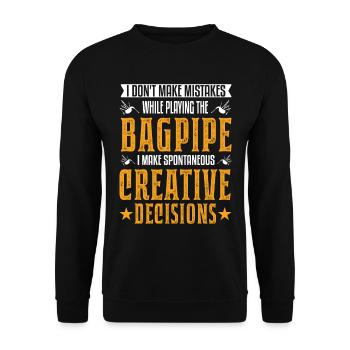 Bagpipes: Creative Choices - Unisex Sweatshirt - black - Front - Alina (178cm) & Michal (187cm)