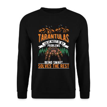 Tarantula Spider Tarantula - Unisex Sweatshirt - black - Front - Alina (178cm) & Michal (187cm)
