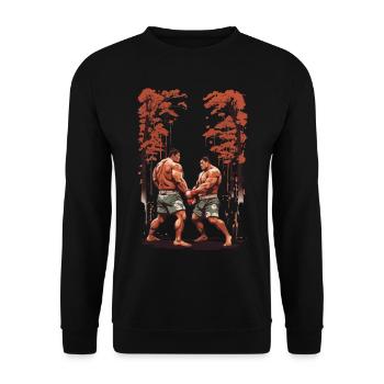 Sumo Honor Tradition & Strength Martial Arts Training - Unisex Sweatshirt - black - Front - Alina (178cm) & Michal (187cm)