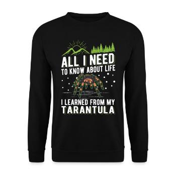 Tarantula Spider Tarantula - Unisex Sweatshirt - black - Front - Alina (178cm) & Michal (187cm)