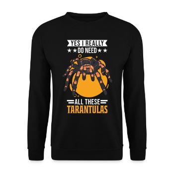 Tarentule Cadeau Araignée Tarentule - Sweat-shirt Unisexe - noir - Devant - Alina (178cm) & Michal (187cm)