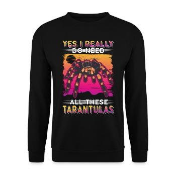 Tarentule Cadeau Araignée Tarentule - Sweat-shirt Unisexe - noir - Devant - Alina (178cm) & Michal (187cm)