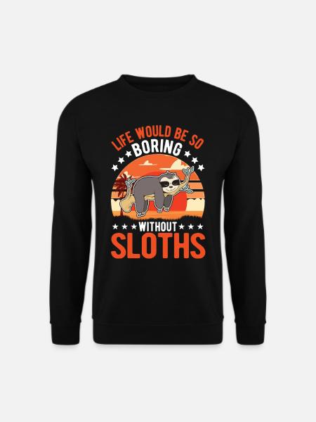 Sloth Gift Sloth - Unisex Sweatshirt - black
