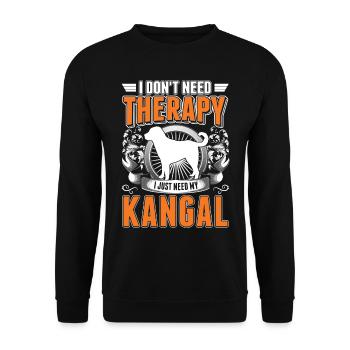 Kangal Therapie - Unisex Pullover - Schwarz - Vorne - Alina (178cm) & Michal (187cm)
