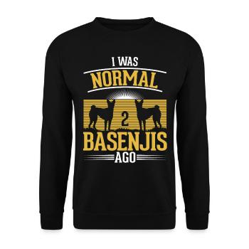 J’étais normal il y a 2 Basenjis - Sweat-shirt Unisexe - noir - Devant - Alina (178cm) & Michal (187cm)