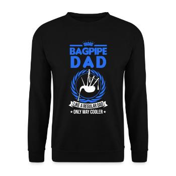 Dudelsack Vater Dudelsackspieler Papa - Unisex Pullover - Schwarz - Vorne - Alina (178cm) & Michal (187cm)