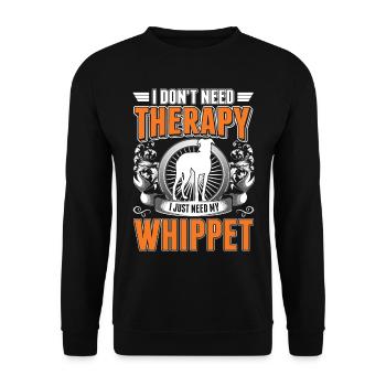 Whipet Dog Therapy Greyhound - Sweat-shirt Unisexe - noir - Devant - Alina (178cm) & Michal (187cm)