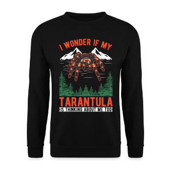 Tarantula Spider Tarantula - Unisex Sweatshirt - black - Front - Alina (178cm) & Michal (187cm)