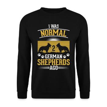 Cadeau de berger allemand - Sweat-shirt Unisexe - noir - Devant - Alina (178cm) & Michal (187cm)