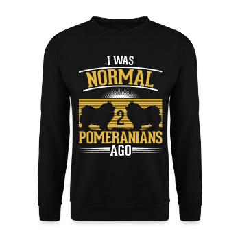 Zwergspitz Besitzer Pomeranian Geschenk - Unisex Pullover - Schwarz - Vorne - Alina (178cm) & Michal (187cm)