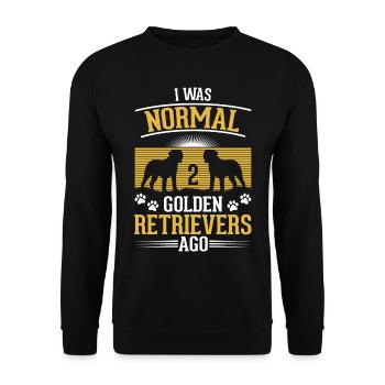 Golden Retriever Owner Gift - Unisex Sweatshirt - black - Front - Alina (178cm) & Michal (187cm)