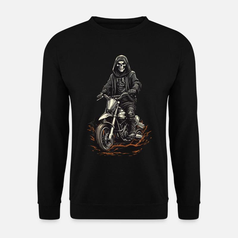 Halloween Motocross Grim Reaper Design - Unisex Sweatshirt - black