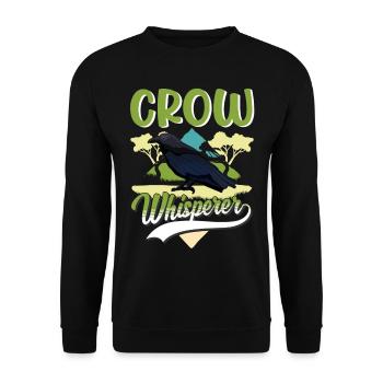 Crows Whisperer Raven Crow Crow Breeder - Unisex Sweatshirt - black - Front - Alina (178cm) & Michal (187cm)