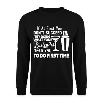 Bartender Proud To Be A Bartender - Unisex Sweatshirt - black - Front - Alina (178cm) & Michal (187cm)
