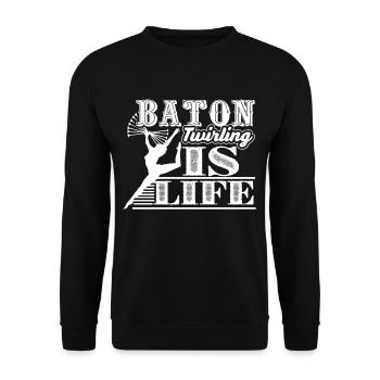 Baton Twirling Baton Twirling Is Life - Unisex Sweatshirt - black - Front - Alina (178cm) & Michal (187cm)