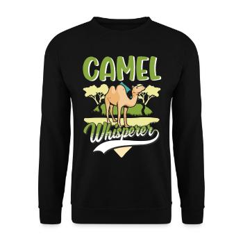 Camel Whisperer Camel Whisperer Big Camel - Unisex Sweatshirt - black - Front - Alina (178cm) & Michal (187cm)