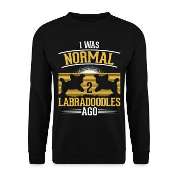 Labradoodle Dog Owner Gift - Unisex Sweatshirt - black - Front - Alina (178cm) & Michal (187cm)