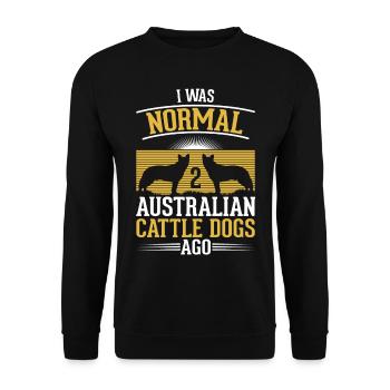 Cadeau de chien de bouvier australien - Sweat-shirt Unisexe - noir - Devant - Alina (178cm) & Michal (187cm)