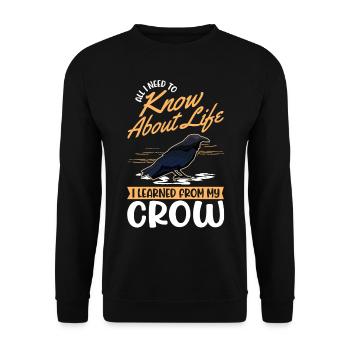 Cadeau Corbeau Corbeau Corbeau Corbeau - Sweat-shirt Unisexe - noir - Devant - Alina (178cm) & Michal (187cm)