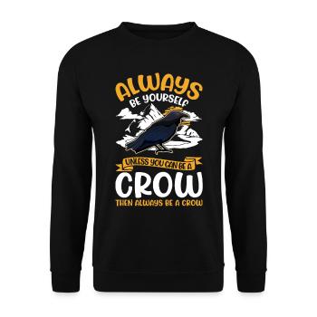 Crow, Raven, Crow, Crow Husbandry, Crow Breeder - Unisex Sweatshirt - black - Front - Alina (178cm) & Michal (187cm)