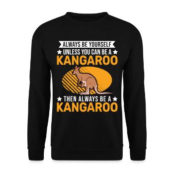 Always be yourself Kangaroo Australia Kangaroo - Unisex Sweatshirt - black - Front - Alina (178cm) & Michal (187cm)