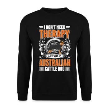 Australian Cattle Dog Therapie - Unisex Pullover - Schwarz - Vorne - Alina (178cm) & Michal (187cm)