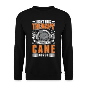 Cane Corso Therapy - Unisex Sweatshirt - black - Front - Alina (178cm) & Michal (187cm)