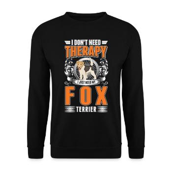 Thérapie Fox Terrier - Sweat-shirt Unisexe - noir - Devant - Alina (178cm) & Michal (187cm)