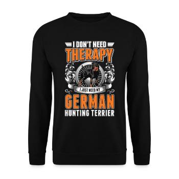 Thérapie du terrier de chasse allemand - Sweat-shirt Unisexe - noir - Devant - Alina (178cm) & Michal (187cm)