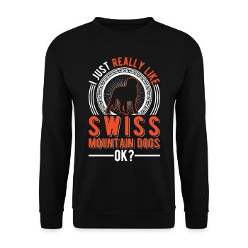 J’aime bien les bouviers suisses - Sweat-shirt Unisexe - noir - Devant - Alina (178cm) & Michal (187cm)