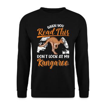 Kangourou d’Australie Kangourou d’Australie - Sweat-shirt Unisexe - noir - Devant - Alina (178cm) & Michal (187cm)