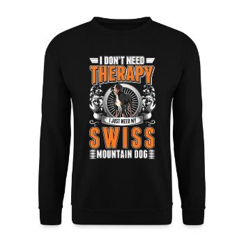 Thérapie pour chiens de montagne suisses - Sweat-shirt Unisexe - noir - Devant - Alina (178cm) & Michal (187cm)