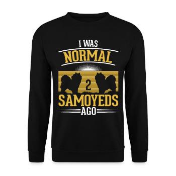 Samoyède Chien de traîneau Samoyède - Sweat-shirt Unisexe - noir - Devant - Alina (178cm) & Michal (187cm)
