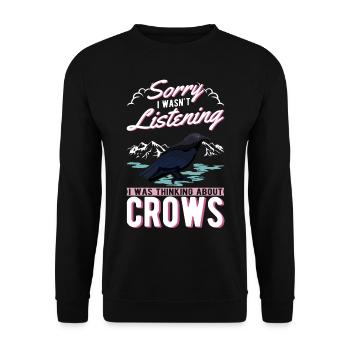 Crow, Raven, Crow, Crow Husbandry, Crow Breeder - Unisex Sweatshirt - black - Front - Alina (178cm) & Michal (187cm)