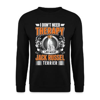 Jack Russell Terrier Therapy - Unisex Sweatshirt - black - Front - Alina (178cm) & Michal (187cm)