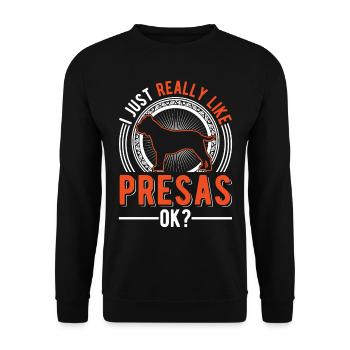 Presa Canario Cadeau Dogue Canario - Sweat-shirt Unisexe - noir - Devant - Alina (178cm) & Michal (187cm)