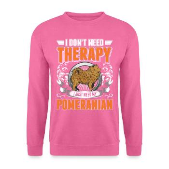 Thérapie poméranienne Poméranie - Sweat-shirt Unisexe - rose - Devant