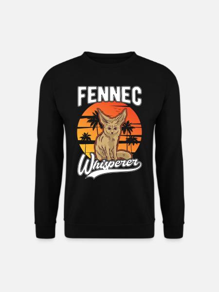 Fennek Flüsterer Fennec Wüstenfuchs - Unisex Pullover - Schwarz