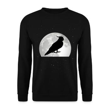 Budgie Moon Welli Parakeet - Unisex Sweatshirt - black - Front - Alina (178cm) & Michal (187cm)