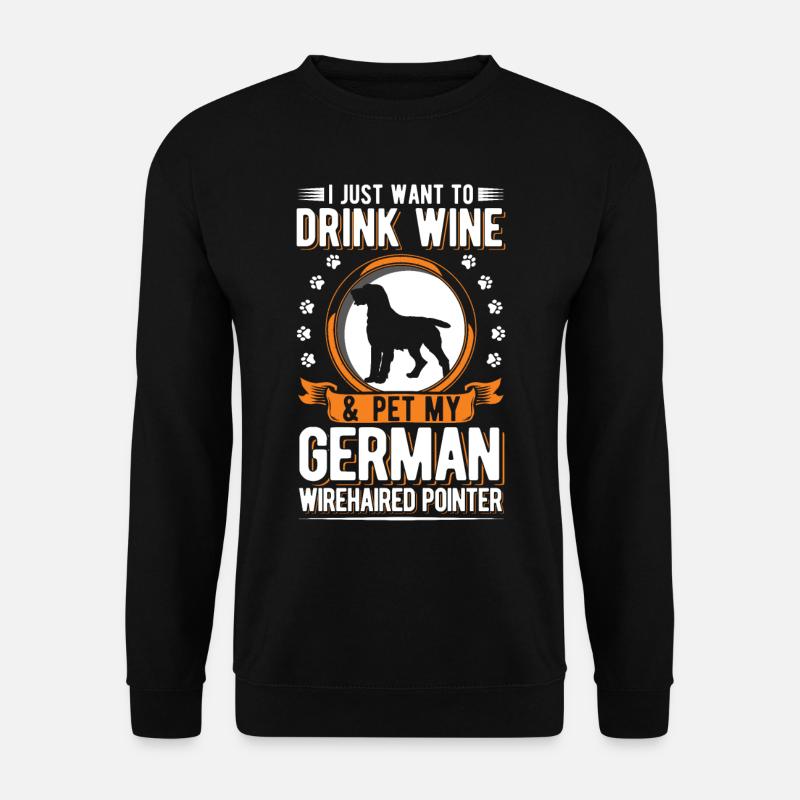 German Wirehaired Wine - Unisex Sweatshirt - black