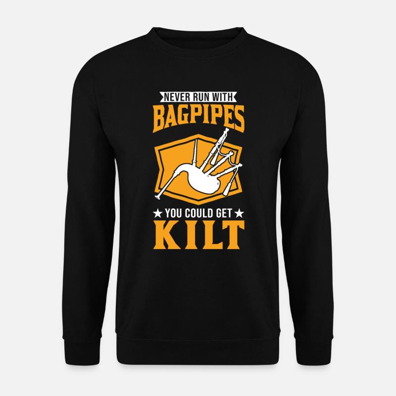 Das Leben ist besser mit einem Dudelsack - Unisex Pullover - Schwarz