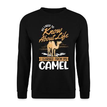 Camel Lover Egypt - Unisex Sweatshirt - black - Front - Alina (178cm) & Michal (187cm)